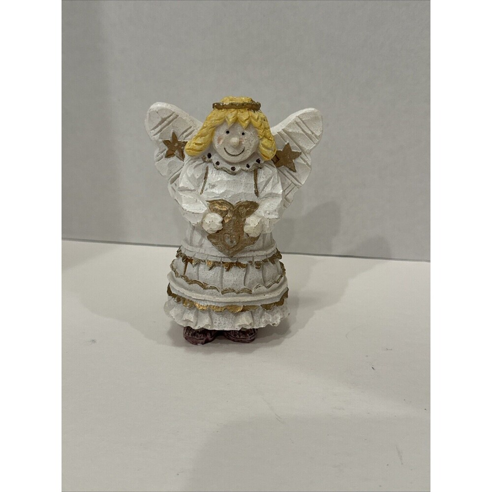 Such A Sweet 4.5" Resin Angel with Heart Decor